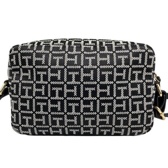 Tommy Hilfiger Black and White Logo Camera Crossbody Bag - Picture 9 of 16